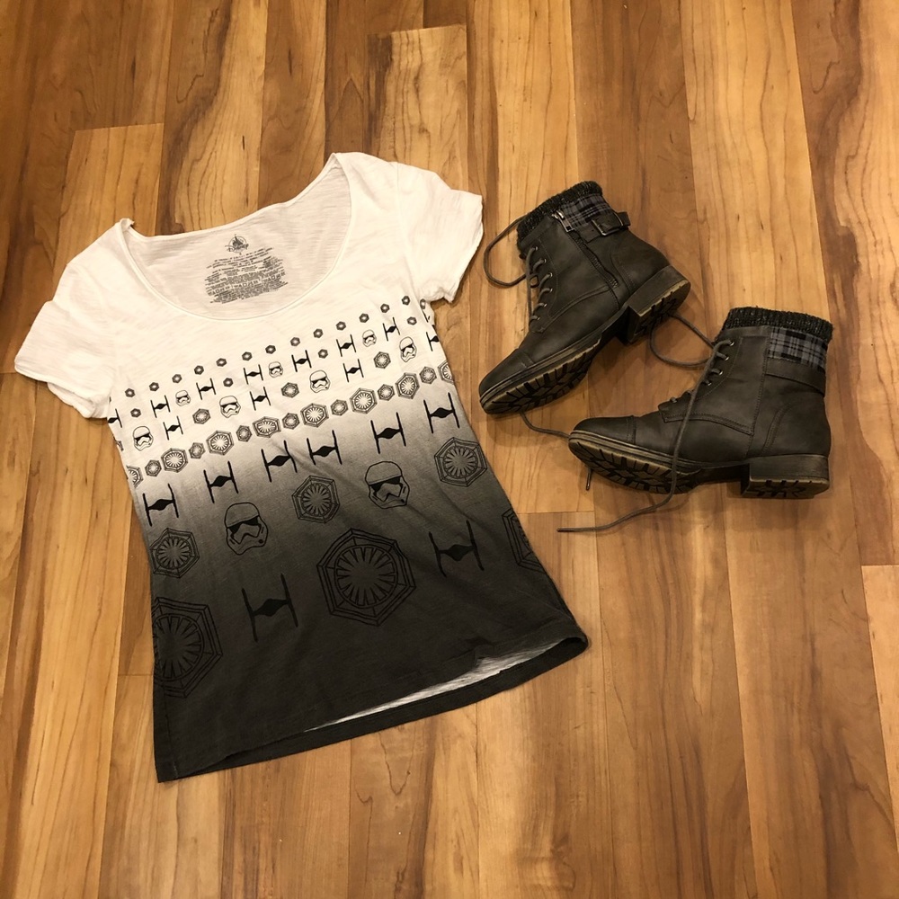 Ombré Star Wars scoop neck shirt
